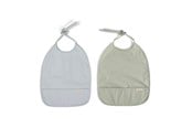 Babyutstyr - Filibabba Bib with ties 2-pack - Pearl Blue + Desert Sage - FI-03339