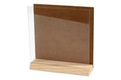 Kreative leker - Creativ Company Wooden 3D Plate with Glass 15x15cm - 56746