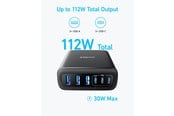 Mobil - Adaptere og ladere - Anker Charger (112W 6 Ports GaN) - Black - A2154G11