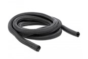 Tilbehør - DeLOCK Braided Sleeve self-closing 2m x 19mm black - 18855