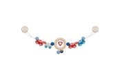 Babyleker - Goki Wooden Stroller Chain Cars with Clips - 65197