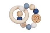Babyleker - Goki Wooden Gripping Ring Star Blue - 65245