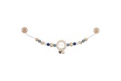 Babyleker - Goki Wooden Stroller Chain Star Blue with Clips - 65250