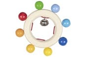 Babyleker - Goki Wooden Grab Ring with Rainbow Beads - 65321
