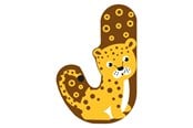 Kreative leker - Small Foot - Wooden Animal Children's Letter - J - 12517