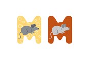 Kreative leker - Small Foot - Wooden Animal Children's Letter - M - 12520