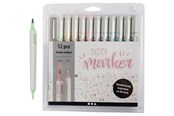 Skrive- & Tegneverktøy - Creativ Company Sketch Double Markers Pastel Colours 12 pcs - 37380