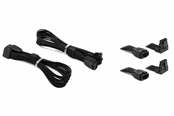 Strømkabel (intern) - DUTZO Sleeved PCI-E 12V-2x6 forlengerkabel 2-pakning - Låse stiften opp & ned - Svart - DSC-PCEP30TPBLK