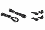 Strømkabel (intern) - DUTZO Sleeved PCI-E 12V-2x6 forlengerkabel 2-pakning - Låse stiften opp & ned - Svart / Grå - DSC-PCEP30TPBG