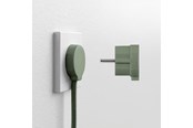 Switch - NORM F Flat Støpsel, Matt Grønn (Schuko-standard) - 43024