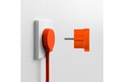 Switch - NORM F Flat Støpsel, Matt Oransje (Schuko-standard) - 43025