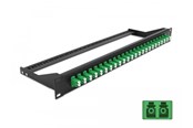 Tilbehør - DeLOCK 19″ Fibre Patch Panel 24 port LC Duplex green - 43387
