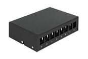 Tilbehør - DeLOCK Keystone Patch Panel 8-Port Black - 43413