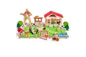 Treleker - Bigjigs Wooden Play Farm with Accessories 48 pcs. - BJ415