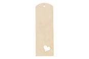 Hobbyartikler - Playwood - Bookmark with Heart Shape Plywood - sl199