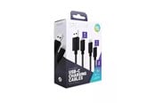 Spill - Tilbehør - STEALTH SP-C50V Superfast Twin Charge Silicon Cable 2m - Black - Wired Charging cable for wireless game controller - 5055269715962