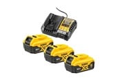 Batterier & Ladere - Dewalt DCB1104P3-QW 18V XR 5Ah Triple Battery Starter Kit - DCB1104P3-QW