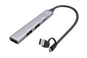 USB-hub - I-Tec Hub - USB-C/USB-A metal - 4-Port - USB 3.0 USB-hub - 4 porter - Grå - CAHUBMETALMINI4