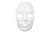 Kreative leker - Creativ Company - Plastic Mask White 24x25.5cm - 592420