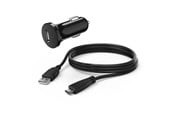 Mobil - Adaptere og ladere - Hama Car Charger with USB-C Cable for Nintendo Switch - Black - 00054683