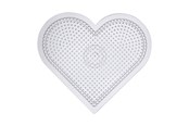 Kreative leker - Creativ Company Iron-on bead plate Heart Clear - 753030