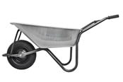 Verktøykasser & Lagringssystemer - Home>it Home it® builder’s wheelbarrow with pneumatic rubber wheel and hammered finish 110 litres - 91811