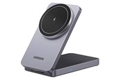 Mobil - Adaptere og ladere - UGREEN 2-In-1 Magnetic Wireless Charger Grey - 45056-UG