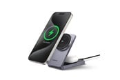 Mobil - Adaptere og ladere - UGREEN Qi2 15w 2-i-1 Trådløs lader Magsafe Hurtigladestasjon, grå - 45023-UG