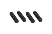 Kabelordner/Kabelstrømpe - DUTZO Kabelholder - 3 hull pakke med 4 stk - svart - DCORDHOL3BLK