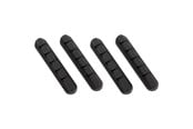 Kabelordner/Kabelstrømpe - DUTZO Kabelholder - 5 hull pakke med 4 stk - svart - DCORDHOL5BLK