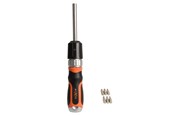 Håndverktøy - Boxer ratchet screwdriver with 6 bits - 31495