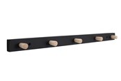 Verktøykasser & Lagringssystemer - Home>it coat rack with 5 hooks 50 cm black/natural hook beech - 12296