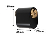 Beslag & Hengsler  - Home>it oval cylinder matt black with 7 pins with 3 keys (1 pc.) - 25731