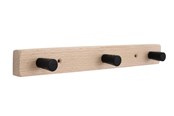 Verktøykasser & Lagringssystemer - Home>it coat rack with 3 hooks 28 cm natural/black hook beech - 12293
