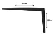 Beslag & Hengsler  - Home>it table support with T-profile 30 x 55 cm matt black - 16325