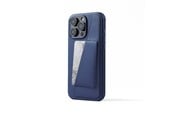 Mobil - Deksel og etui - Mujjo Wallet Leather Case for iPhone 16 Pro Max - Blue - MUJJO-CL-056-BL
