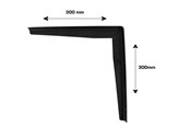 Beslag & Hengsler  - Home>it table support with T-profile 30x30 cm matt black - 16321