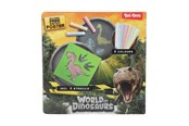 Kreative leker - World of Dinosaurs Sidewalk Chalk Dino with Stencils 10pcs. - 61044A