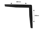 Beslag & Hengsler  - Home>it table support with T-profile 25 x 30 cm matt black - 16319