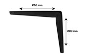 Beslag & Hengsler  - Home>it table support with T-profile 20 x 25 cm matt black - 16317
