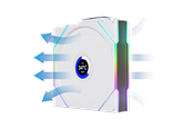 Kabinettvifte - Lian Li UNI FAN TL Wireless LCD Reverse 3 pack - Kabinettvifte - 120mm - Hvit - 33 dBA - G99.12RTLLCD1W3W.00