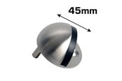 Beslag & Hengsler  - Home>it door stop for floor Ø4.5 x 2.5 cm brushed steel - 13158