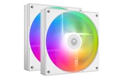 Kabinettvifte - ID-Cooling AS-140-ARGB-W (2-pack) - Kabinettvifte - 140mm - Hvit med RGB-lys - 25 dBA - AS-140-ARGB-W DUET