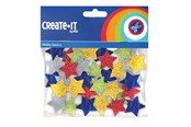 Arts & Crafts - Tilbehør - Haza Witbaard - Foam stickers Stars Glitter 54 pcs. - 192307