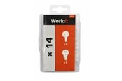 Beslag & Hengsler - Work>it concrete hook assortment with 14 parts - 5708614196700