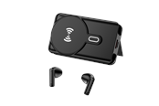 Nødlader - DENVER Powerbank + Bluetooth Earbuds - Black Nødlader - Svart - 5000 mAh - PWE-5000B