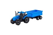 Leketøysbil - Cavallino Toys - Cavallino Tractor with Dump Truck Trailer Blue Scale 1:32 - 1253FM04