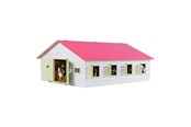 Treleker - Kids Globe - Horse Stable Pink with 7 Boxes 1:24 - 610189
