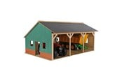 Treleker - Kids Globe - Agricultural Shed Wood for 3 Tractors 1:16 - 610340