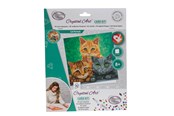 Leketøy - Craft Buddy Cats 18x18cm Crystal Art Card - 103802